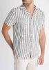 Striped Textured Shirt - csíkos rövid ing - Méret: XL