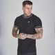 Siksilk Black Muscle Fit T-Shirt - fekete póló - Méret: S 