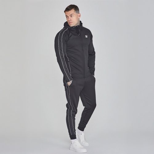 Siksilk Black Hoodie and Joggers Set - fekete melegítő szett - Méret: S 