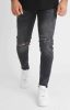 Crater Skinny Jeans - szaggatott fekete farmer - Méret: 31