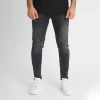 Murky Skinny Jeans - szaggatott fekete farmer - Méret: 33