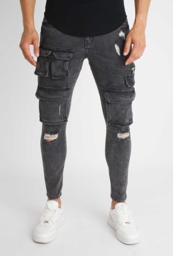 Stone Pocket Jeans - oldalzsebes farmer - Méret: 32