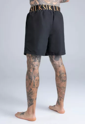 Siksilk Black Swim Shorts - Méret: S