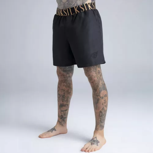Siksilk Black Swim Shorts - Méret: XL