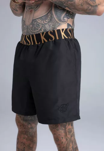 Siksilk Black Swim Shorts - Méret: XXL