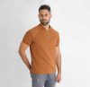 Brick Zip T-Shirt - barna póló - Méret: M