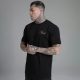 Siksilk Black Graphic T-Shirt - fekete póló - Méret: S 