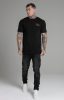 Siksilk Black Graphic T-Shirt - fekete póló - Méret: S 