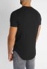 Geometry Black T-Shirt - fekete hosszított póló - Méret: S 