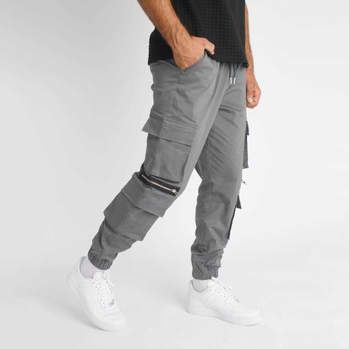 Concrete Pocket Pants - szürke oldalzsebes nadrág - Méret: M
