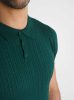 Royal Knitted Polo Shirt - zöld galléros póló - Méret: XL