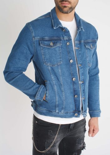 Navy SkinnyFit Denim Jacket - kék farmerkabát - Méret: M
