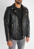Varsity Gold Biker Jacket - fekete motoros dzseki - Méret: S 