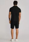 Siksilk Black Polo and Shorts Set