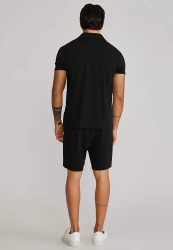 Siksilk Black Polo and Shorts Set