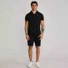 Siksilk Black Polo and Shorts Set - Méret: XL
