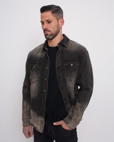 Washed Regular Farmerkabát - Méret: S 