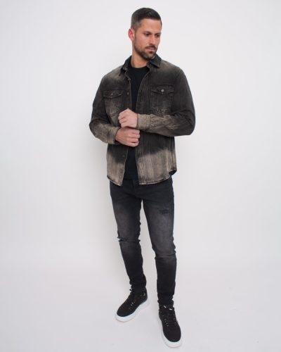 Washed Regular Farmerkabát - Méret: S 