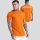 SIKSILK Orange Printed Logo Relaxed Fit T-Shirt - narancssárga póló - Méret: XXL