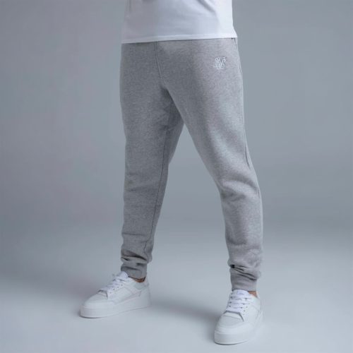 Siksilk Grey Marl Essentials Joggers - Méret: M
