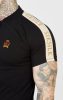 Siksilk Black Crest Short Sleeve Polo - fekete póló - Méret: XL
