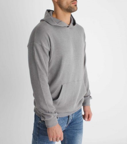 Grey Striped Hoodie - szürke pulóver - Méret: M