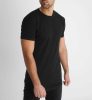 Black Slim Tee - fekete hosszított póló - Méret: L
