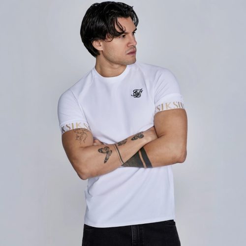 Siksilk White Tech T-Shirt - Méret: M
