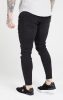 SikSilk Black Washed Essential Distressed Skinny Jean - fekete farmer - Méret: XL