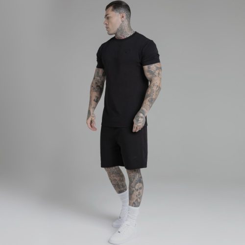 Siksilk Black T-Shirt and Shorts Set - fekete melegítő szett - Méret: M