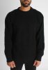 Loose-fitting Black Sweatshirt - fekete kötött pulóver - Méret: S