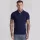 Siksilk Navy Zip Polo T-Shirt - Méret: L