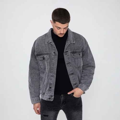 Grey Oversized Denim Jacket