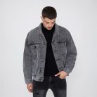 Grey Oversized Denim Jacket - szürke farmerkabát - Méret: M