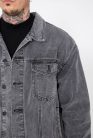 Grey Oversized Denim Jacket - szürke farmerkabát - Méret: M