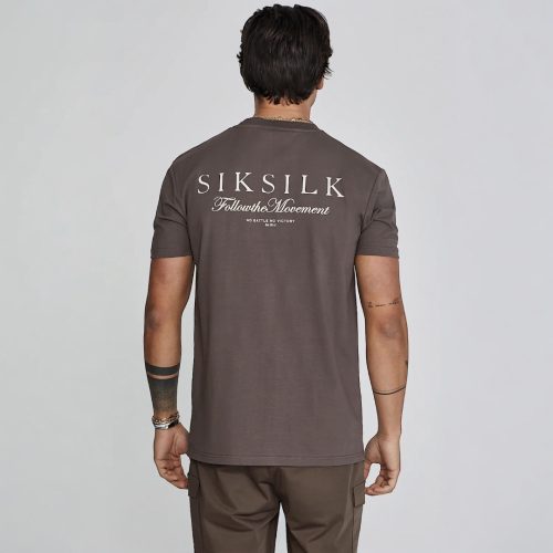 Siksilk Brown Graphic T-Shirt