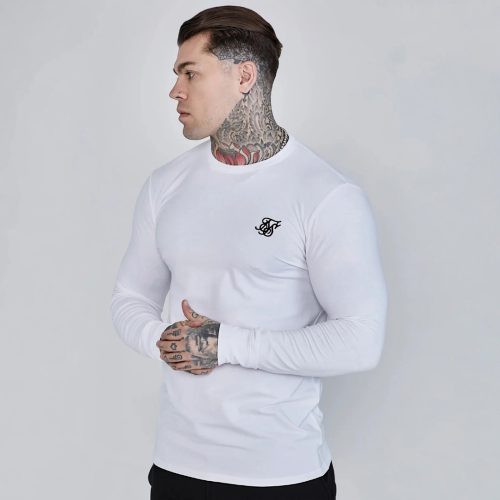 Siksilk Essentials White Long Sleeve T-Shirt