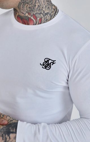 Siksilk Essentials White Long Sleeve T-Shirt