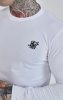 Siksilk Essentials White Long Sleeve T-Shirt - fehér póló - Méret: M