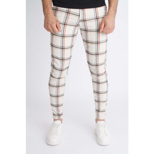 Contrast Slim Pants - kockás szövetnadrág - Méret: XL