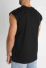Black Loose Sleeveless - fekete ujjatlan póló - Méret: M