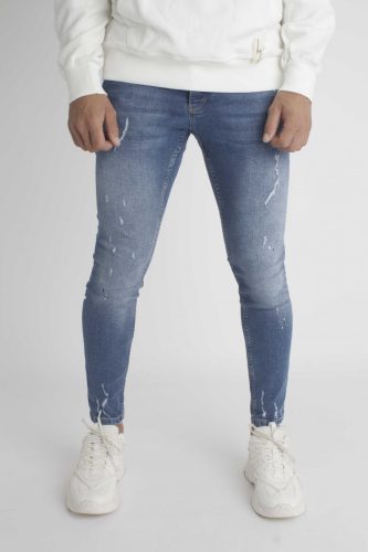 Blue Painted Jeans - kék farmernadrág - Méret: 30