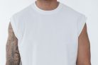 White Sleeveless Tee - ujjatlan póló - Méret: L