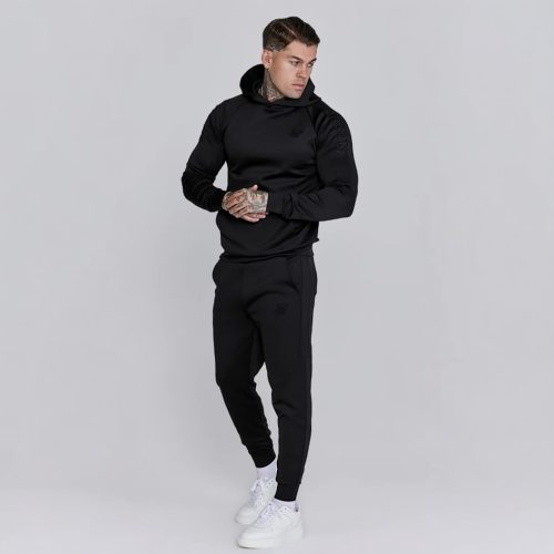 Siksilk Black Hoodie and Joggers Set - Méret: L