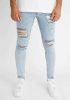 Marble Ripped Jeans - világoskék farmernadrág - Méret: 33