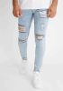 Marble Ripped Jeans - világoskék farmernadrág - Méret: 33
