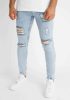 Marble Ripped Jeans - világoskék farmernadrág - Méret: 36