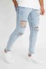 Marble Ripped Jeans - világoskék farmernadrág - Méret: 36