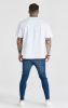 SikSilk Blue Washed Skinny Jeans - sötétkék farmer - Méret: XXL