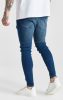 SikSilk Blue Washed Skinny Jeans - sötétkék farmer - Méret: L